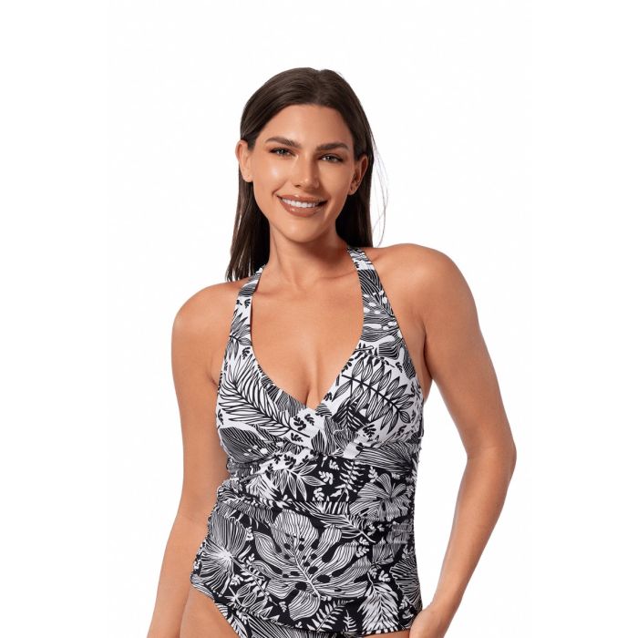 Sea Quest Fashions JANTZEN Louise Wrap Tankini, Forest Blast