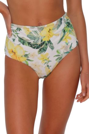 Capri High-Waist Bottom, Isla Soleil Crepe