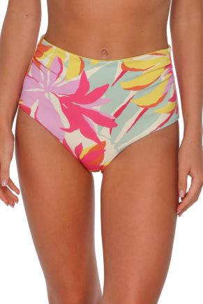 Capri High-Waist Bottom, Tropicolor Crepe