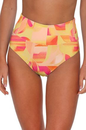 Hannah High Waist Bottom, Dreamsicle Crepe