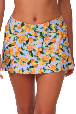 Sporty Swim Skirt, Clementine