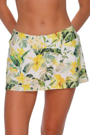 Sporty Swim Skirt, Isla Soleil Crepe