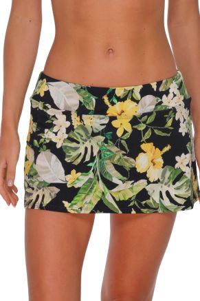 Sporty Swim Skirt, Night Bloom