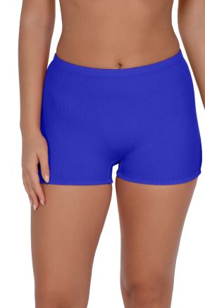 Ayden Boyshort Bottom, Vivid Blue Rib