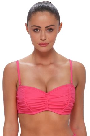 Loretta Bandeau Top, Posy Pink Crepe