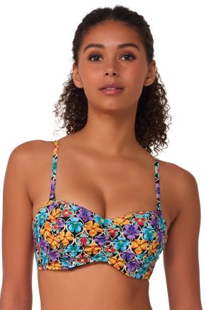 Loretta Bandeau Top, Trellis Blooms