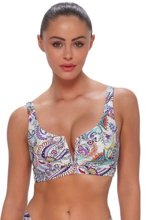 Vienna V-Wire Top, Tide Pool Twist