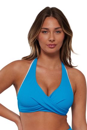 Mirabella Top With Piping, Blueberry