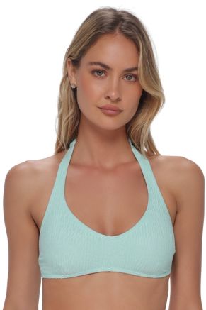 Splash Halter Top, Mint Scrunch