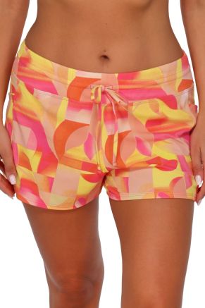 Laguna Swim Short, Dreamsicle Crepe