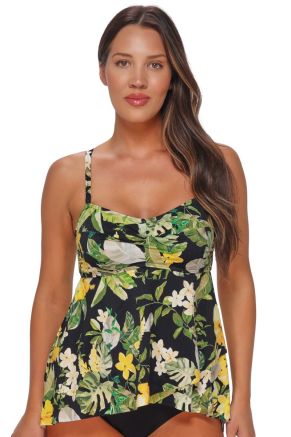 Molly Bandeau Tankini, Night Bloom