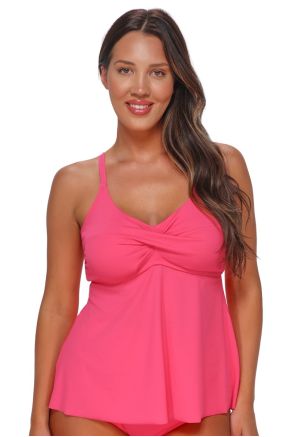 Tori Tankini, Posy Pink Crepe