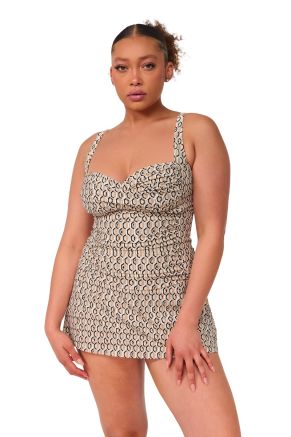 Sienna Swim Dress, Sand Drift
