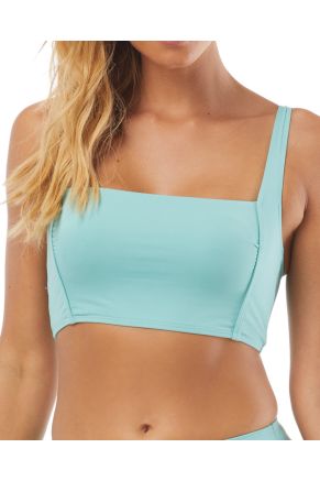Square-Neck Crop Top, Twisted Tides Pistachio
