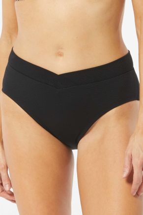 Letty Crossover Pant, Pique Solid Black