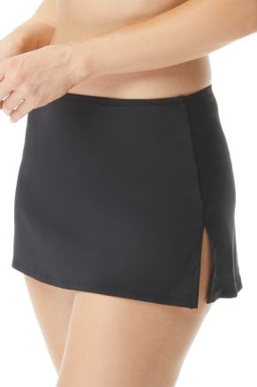 Charlotte Pull On Swim Skirt, Paloma Beach Black
