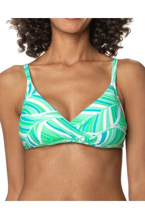 Shirred Crossover Bra, Hana