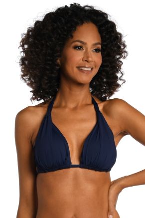 Halter Bra, Island Goddess Indigo