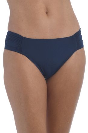 Side Shirred Hipster Bottom, Island Goddess Indigo