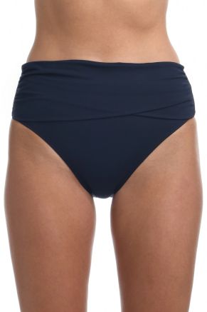 Mid Waist Overlay Sash Bottom, Island Goddess Indigo