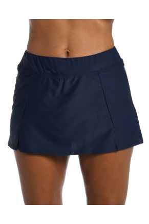 Waistband Skort, Solids Indigo