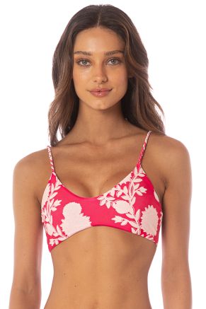 Liberty Sporty Bralette Top, Candy Flowery