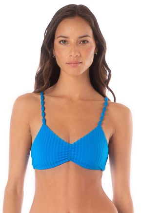 Bondi Bralette Top, Ocean Blue