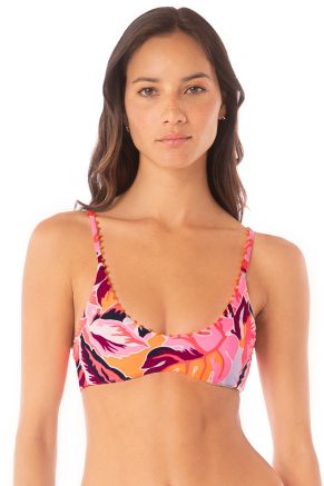 Liberties BraltetteTop, Coral Leafy