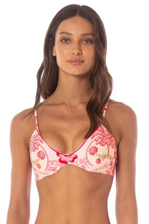 Petit Irene Underwire Top, Strawberry Palm