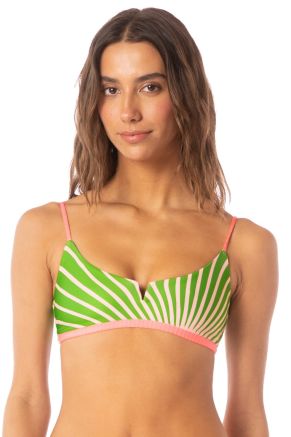 Victor V-Wire Bralette Top, Sunrise Colada