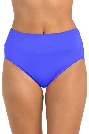 High-Waist Spliced Bottom, Solid Periwinkle