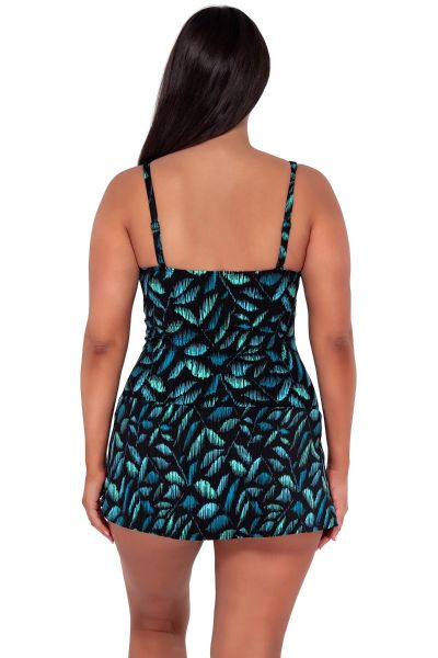 Sienna Swim Dress, Cascade Seagrass Texture